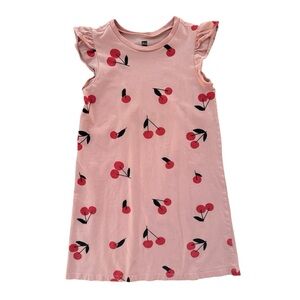 Tea Collection Blush Cherry Print Shift Dress 8